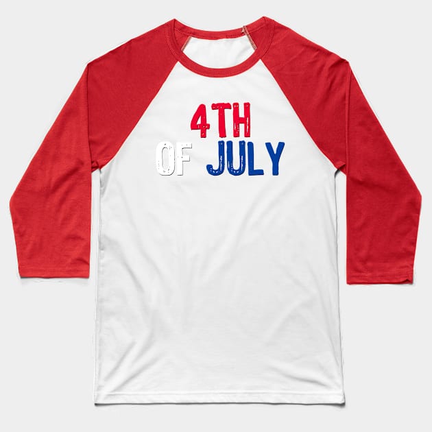 Fourth of July Baseball T-Shirt by Scar